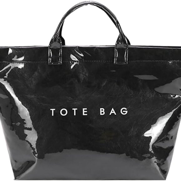 Women's PVC Tote Bag Clear Plastic Large Carry All Handbag for Daily Use - Picture 1 of 7